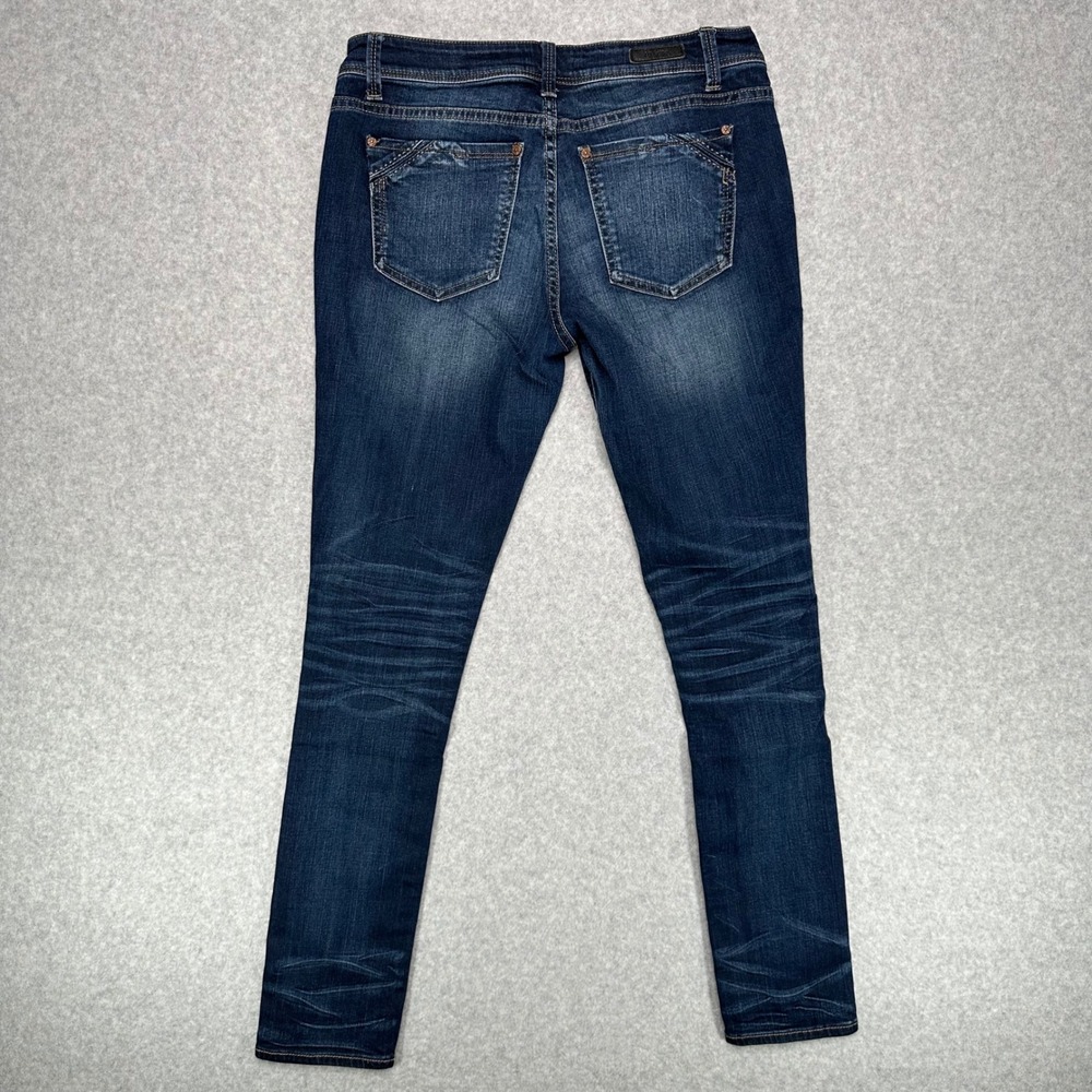 Buckle Black Womens Fit No 53 Skinny Jeans Dark Wash Whiskered 31x31.5 Denim - Picture 4 of 8